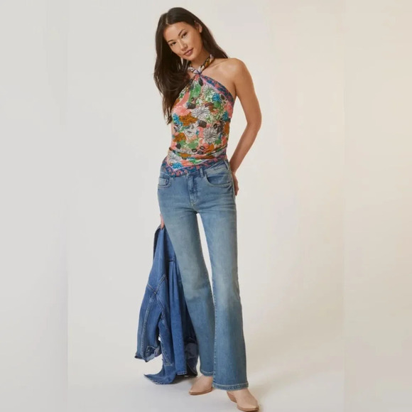 PILCRO by ANTHROPOLOGIE Demilune Bootcut Jeans in Denim Medium‎ - Picture 1 of 10